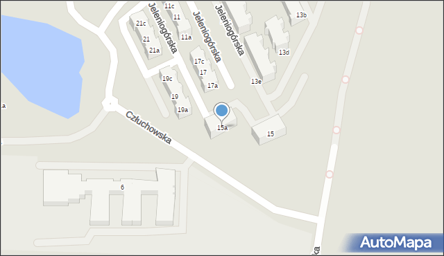 Gdańsk, Jeleniogórska, 15a, mapa Gdańska