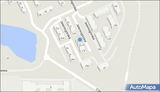 Gdańsk, Jeleniogórska, 17, mapa Gdańska