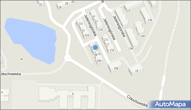 Gdańsk, Jeleniogórska, 19b, mapa Gdańska