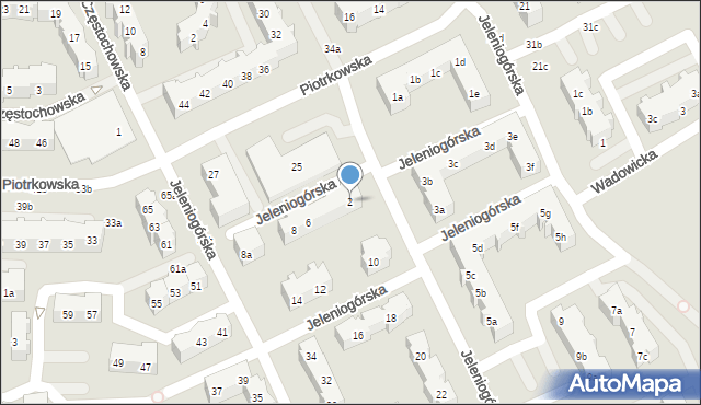 Gdańsk, Jeleniogórska, 2, mapa Gdańska