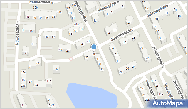 Gdańsk, Jeleniogórska, 39, mapa Gdańska