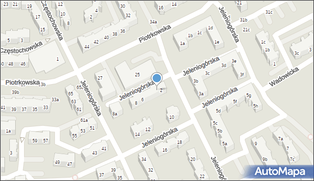 Gdańsk, Jeleniogórska, 4, mapa Gdańska