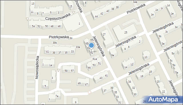 Gdańsk, Jeleniogórska, 61, mapa Gdańska