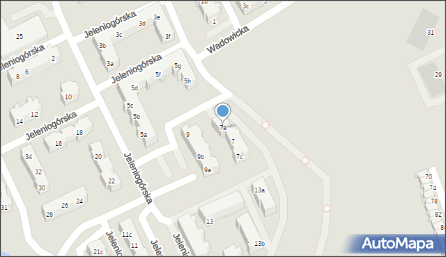 Gdańsk, Jeleniogórska, 7a, mapa Gdańska