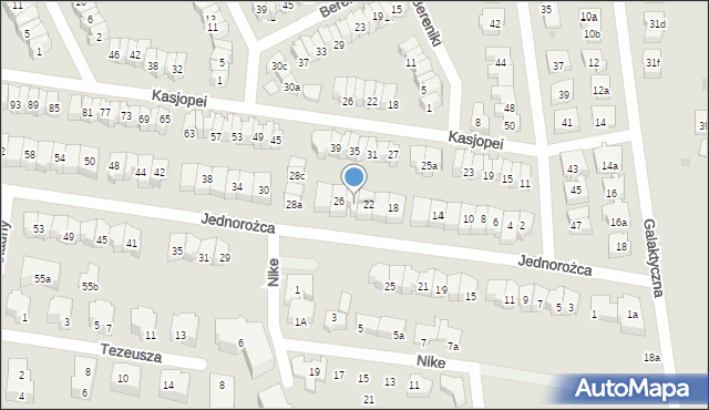 Gdańsk, Jednorożca, 24, mapa Gdańska