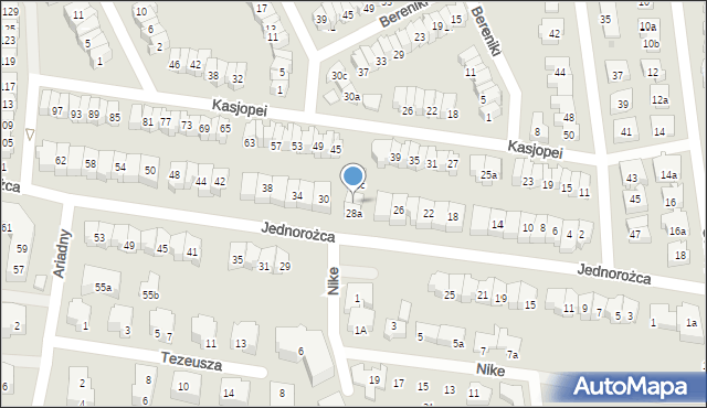 Gdańsk, Jednorożca, 28b, mapa Gdańska