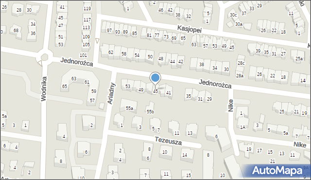 Gdańsk, Jednorożca, 45, mapa Gdańska