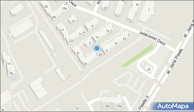Gdańsk, Jelitkowski Dwór, 3a, mapa Gdańska