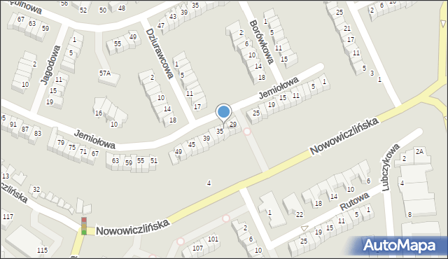 Gdynia, Jemiołowa, 33, mapa Gdyni