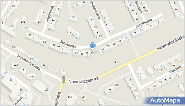Gdynia, Jemiołowa, 51, mapa Gdyni