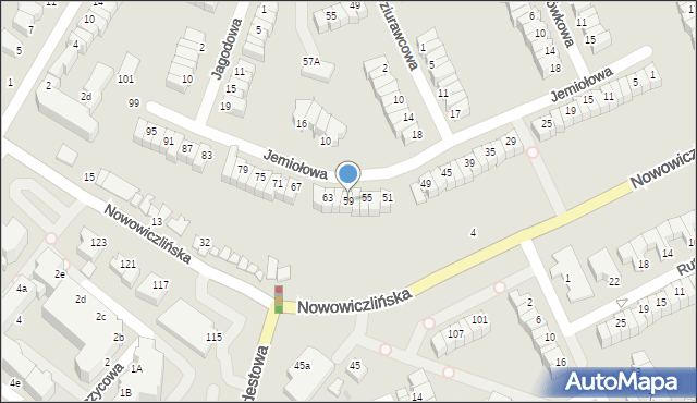 Gdynia, Jemiołowa, 59, mapa Gdyni
