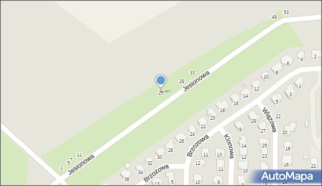 Głubczyce, Jesionowa, 25, mapa Głubczyce