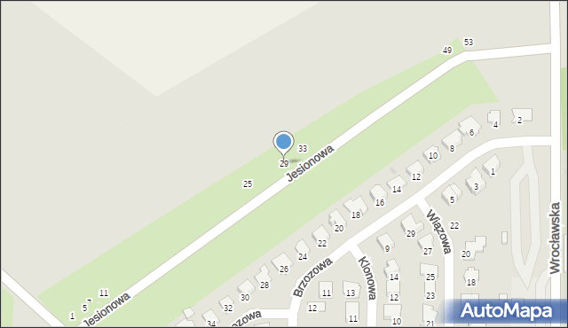 Głubczyce, Jesionowa, 29, mapa Głubczyce