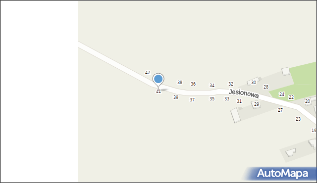 Gniazdów, Jesionowa, 41, mapa Gniazdów
