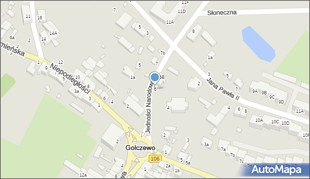 Golczewo, Jedności Narodowej, 6, mapa Golczewo