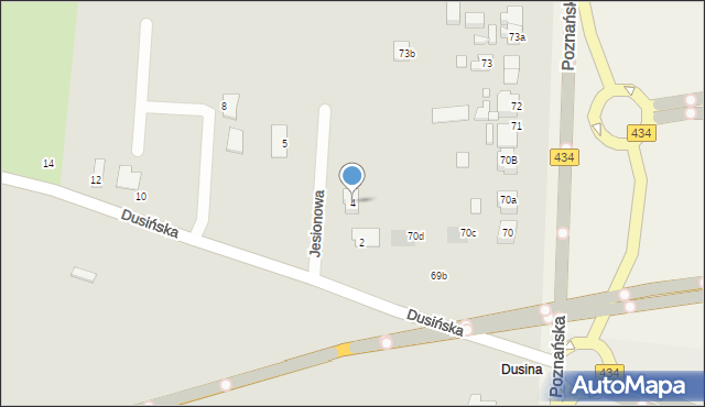 Gostyń, Jesionowa, 4, mapa Gostyń