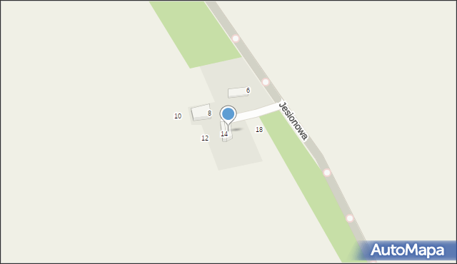 Grabiny-Zameczek, Jesionowa, 16, mapa Grabiny-Zameczek