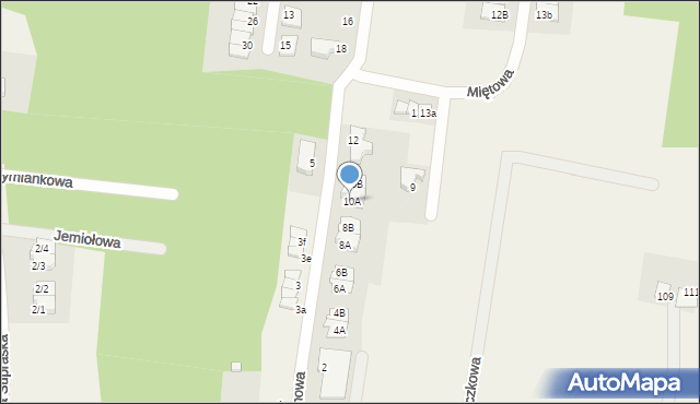 Grabówka, Jeżynowa, 10A, mapa Grabówka