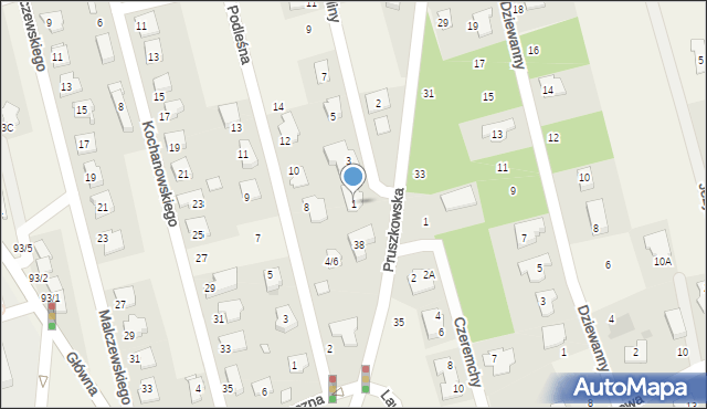 Granica, Jedliny, 1, mapa Granica