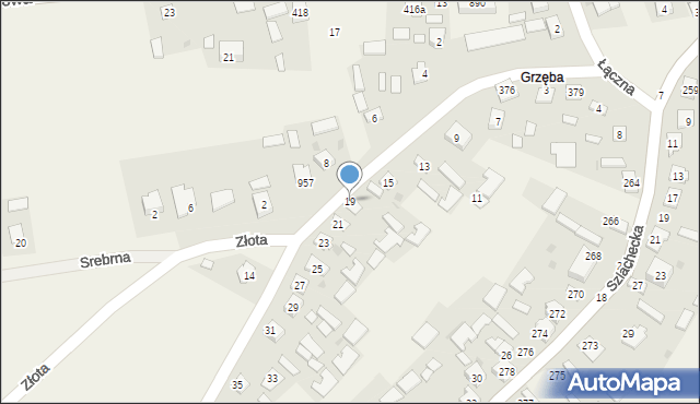 Grębów, Jesionowa, 19, mapa Grębów