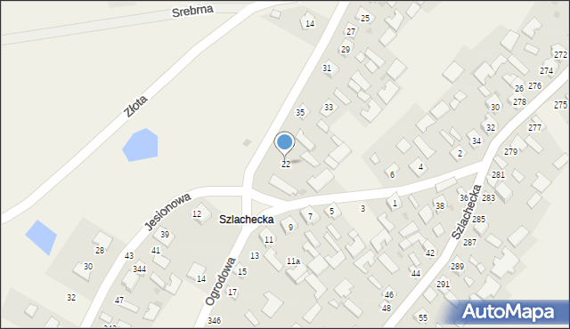 Grębów, Jesionowa, 22, mapa Grębów
