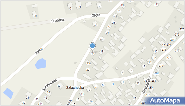 Grębów, Jesionowa, 35, mapa Grębów