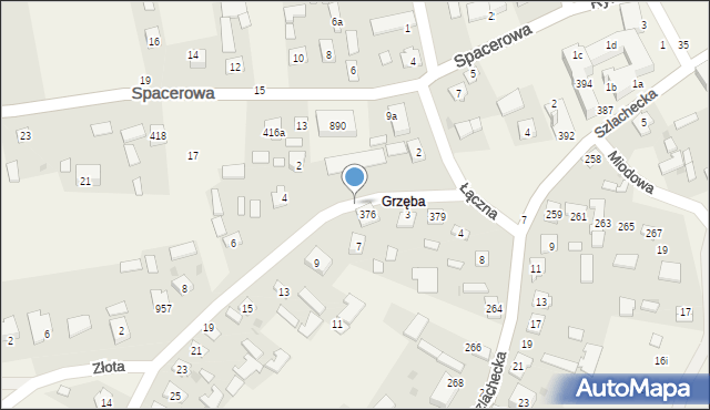 Grębów, Jesionowa, 5, mapa Grębów