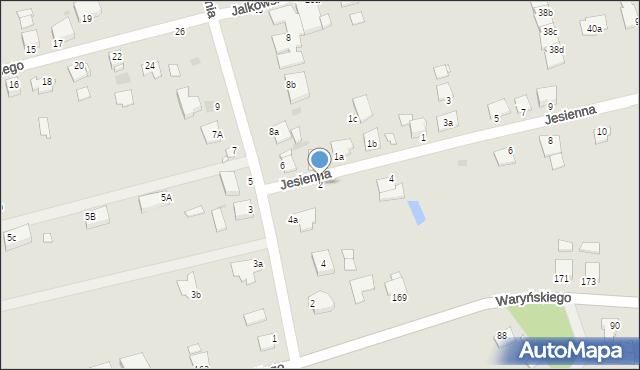 Grudziądz, Jesienna, 2, mapa Grudziądza