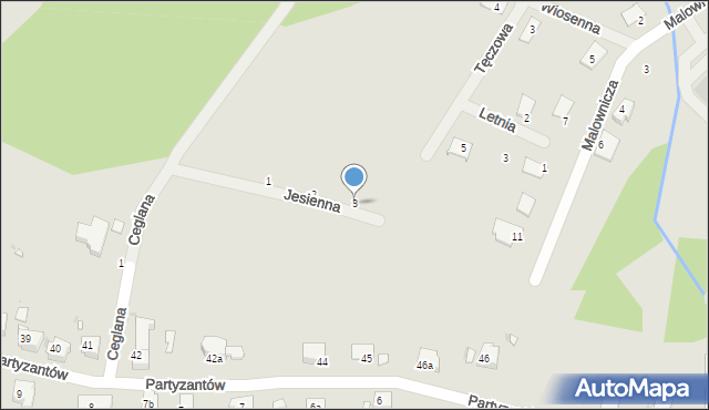 Gryfów Śląski, Jesienna, 3, mapa Gryfów Śląski