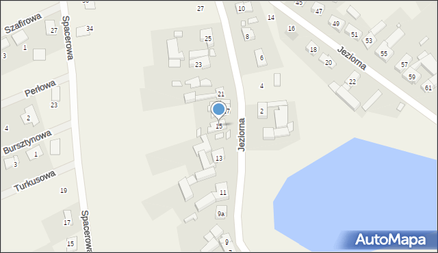 Grzędzice, Jeziorna, 15, mapa Grzędzice