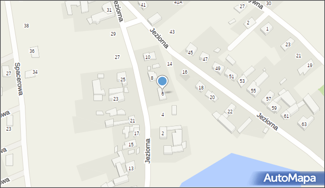 Grzędzice, Jeziorna, 6, mapa Grzędzice