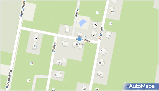 Hornówek, Jeżynowa, 12, mapa Hornówek