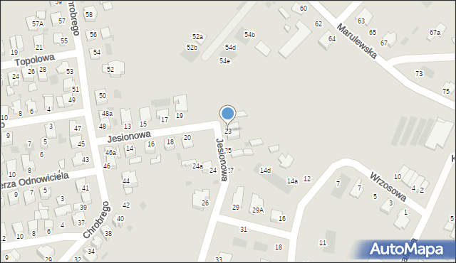 Inowrocław, Jesionowa, 23, mapa Inowrocławia