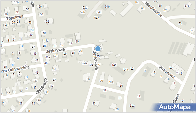 Inowrocław, Jesionowa, 25, mapa Inowrocławia
