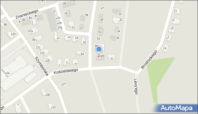 Inowrocław, Jesionowa, 57, mapa Inowrocławia