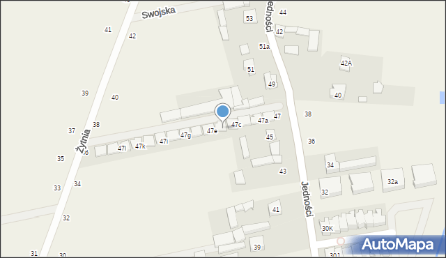 Janczewice, Jedności, 47d, mapa Janczewice