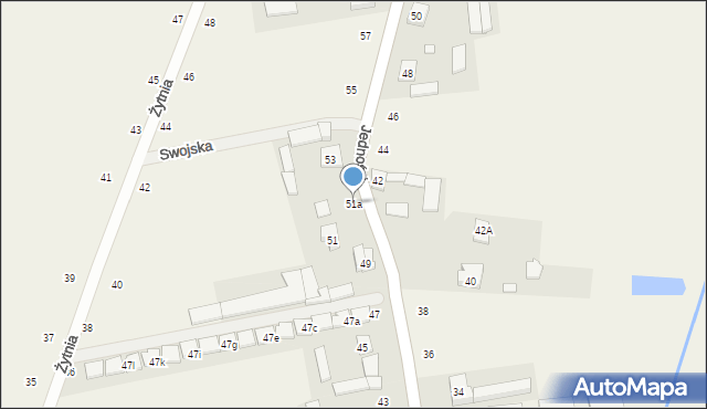 Janczewice, Jedności, 51a, mapa Janczewice