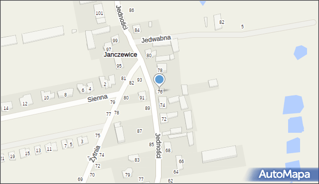 Janczewice, Jedności, 76, mapa Janczewice