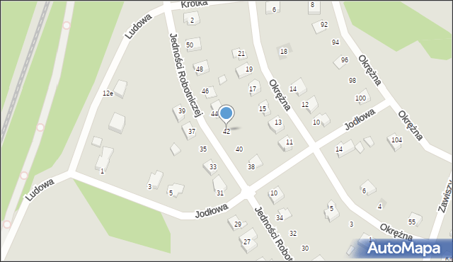 Jastrowie, Jedności Robotniczej, 42, mapa Jastrowie