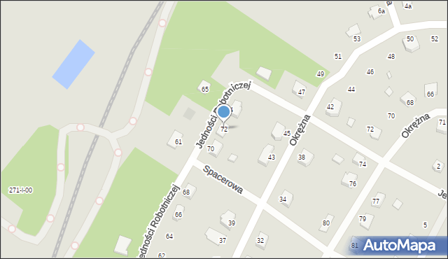 Jastrowie, Jedności Robotniczej, 72, mapa Jastrowie