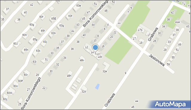 Jaworzno, Jesionowa, 14a, mapa Jaworzno