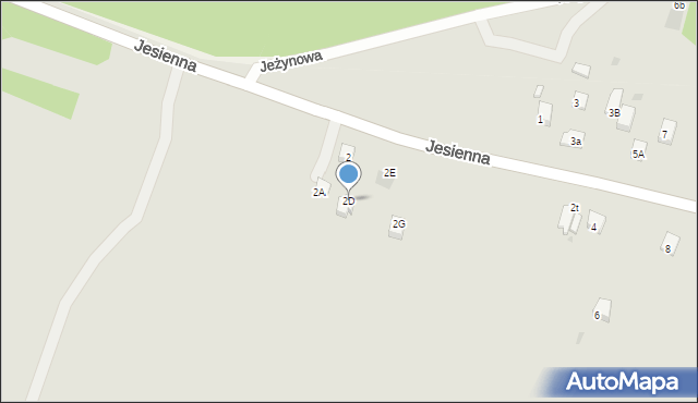 Jaworzno, Jesienna, 2D, mapa Jaworzno