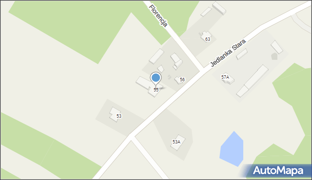 Jedlanka Stara, Jedlanka Stara, 55, mapa Jedlanka Stara