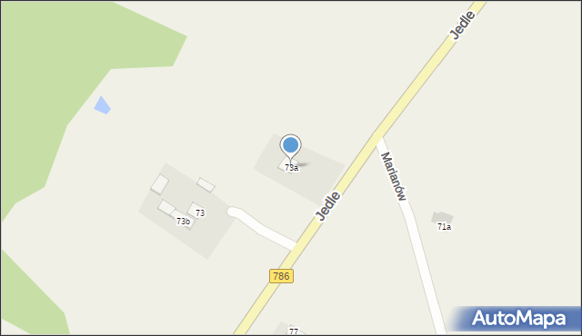 Jedle, Jedle, 73a, mapa Jedle