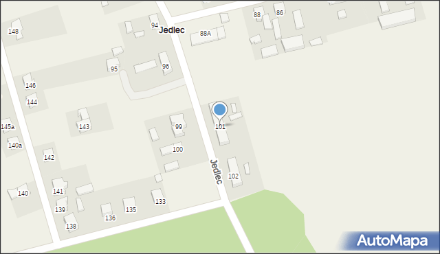 Jedlec, Jedlec, 101, mapa Jedlec