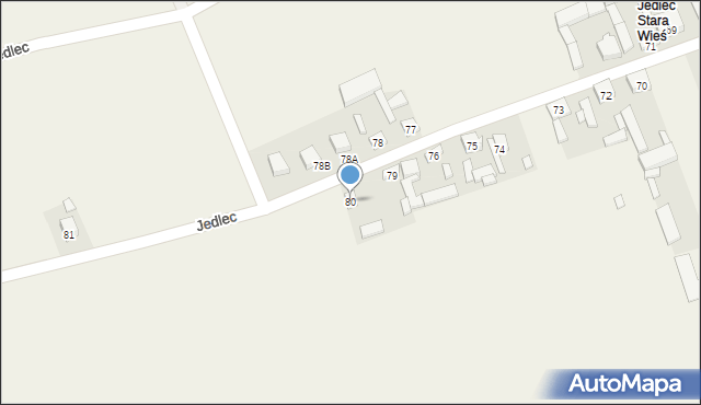 Jedlec, Jedlec, 80, mapa Jedlec