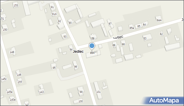 Jedlec, Jedlec, 88A, mapa Jedlec