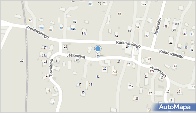 Jedlicze, Jesionowa, 20, mapa Jedlicze