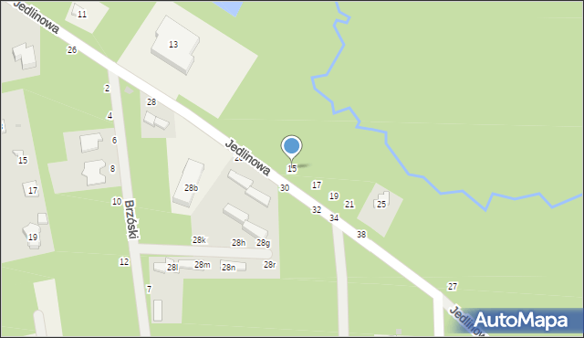 Jedlicze A, Jedlinowa, 15, mapa Jedlicze A