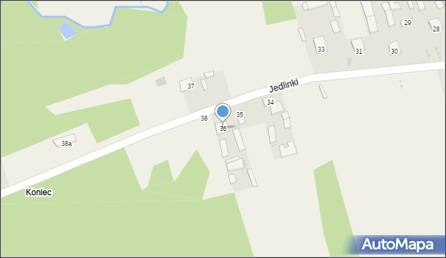 Jedlinki, Jedlinki, 36, mapa Jedlinki
